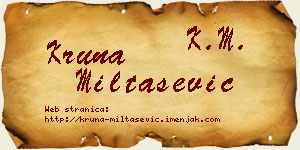 Kruna Miltašević vizit kartica